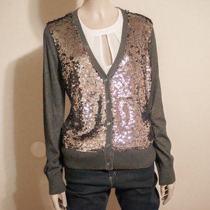 Michael Kors Grey Sequin Cardigan